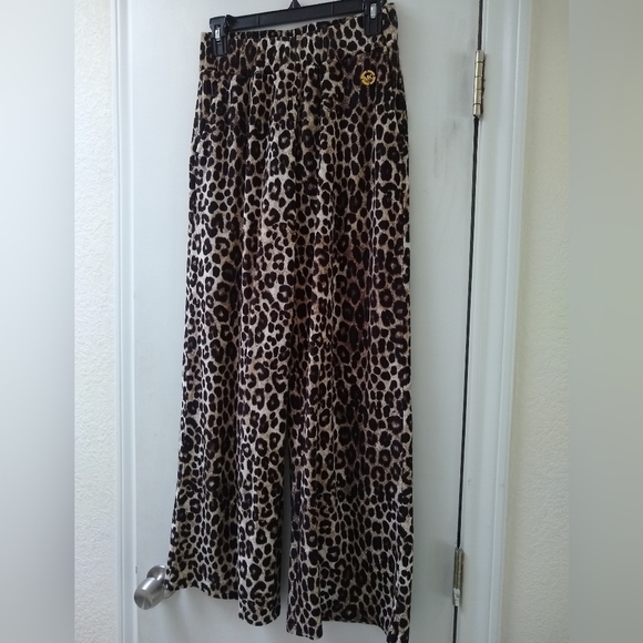 MICHAEL Michael Kors Pants - MICHAEL Michael Kors Women's Cheetah Wideleg Pull-On Pants XSmall